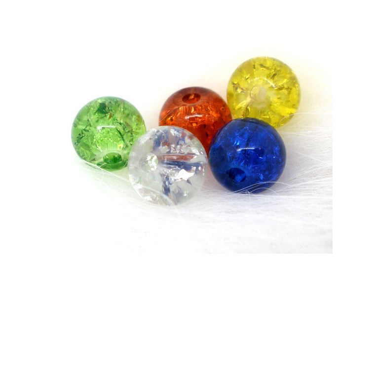 Glaspärlor - Färgmix Crackle - 6mm - 200st
