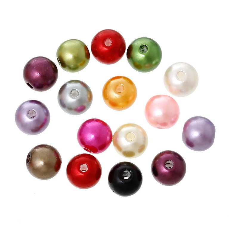 Pärlor mixade färger - 300st - 8mm