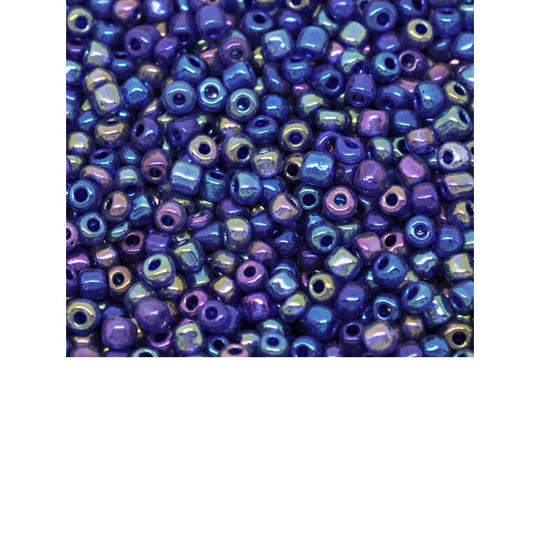 Mörkblå glaspärlor - 100g - Ca 1500st - 4mm