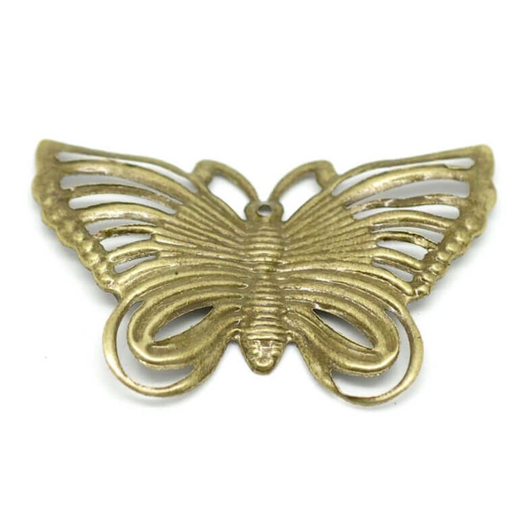 Metallfjärilar - Antik guld/Brons - 25st