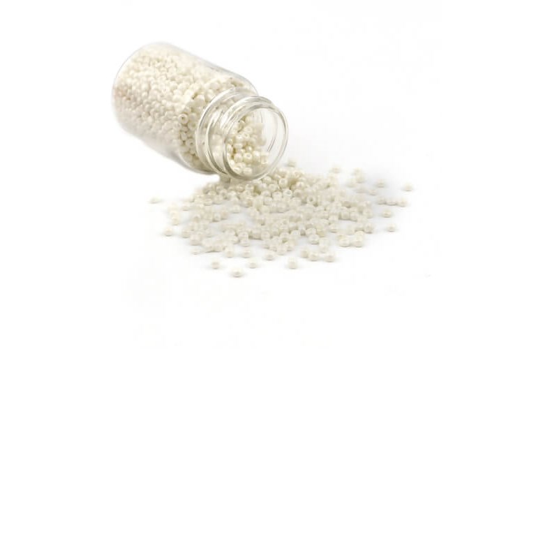 Glaspärlor i burk - Seed Beads - 2mm - 30g - Ivory