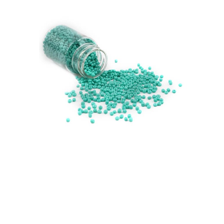 Glaspärlor i burk - Seed Beads - 2mm - 30g - Turkos