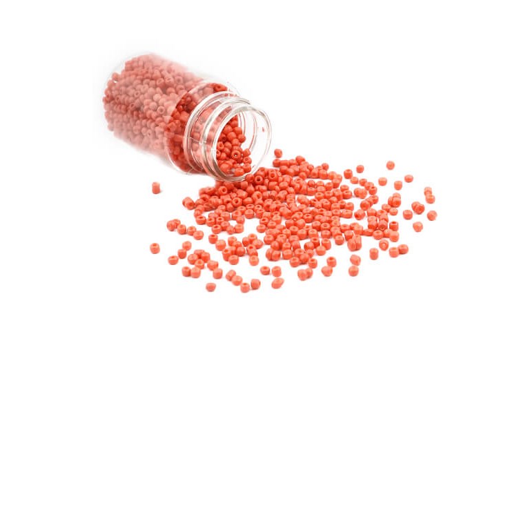 Glaspärlor i burk - Seed Beads - 2mm - 30g - Korall