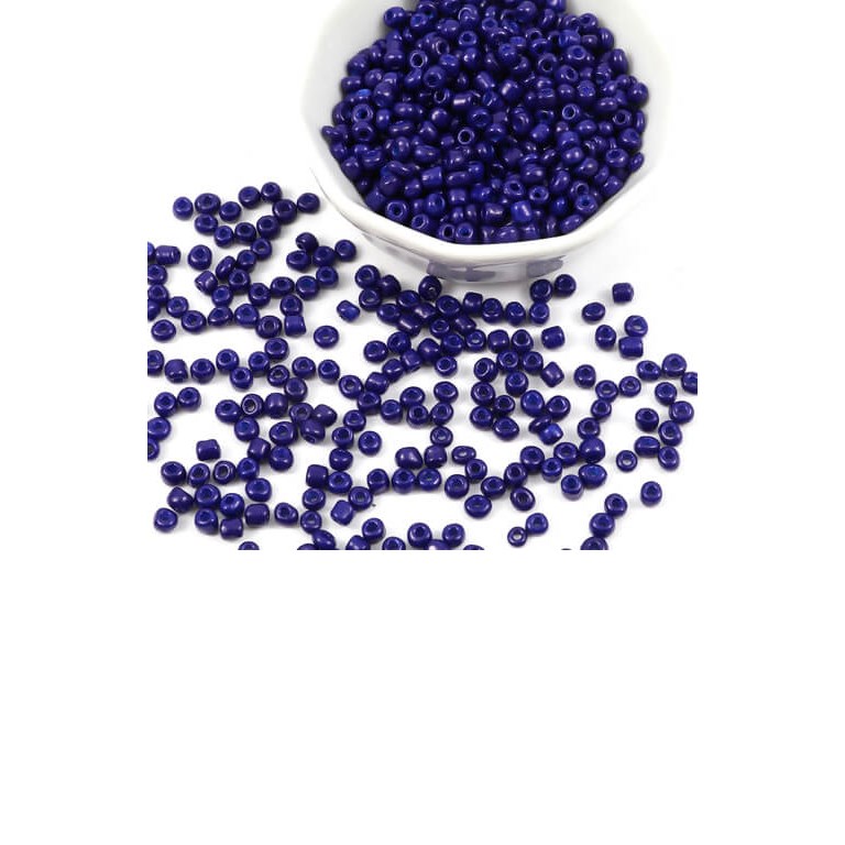 Glaspärlor - Seed Beads - 4mm - 100g - Kungsblå