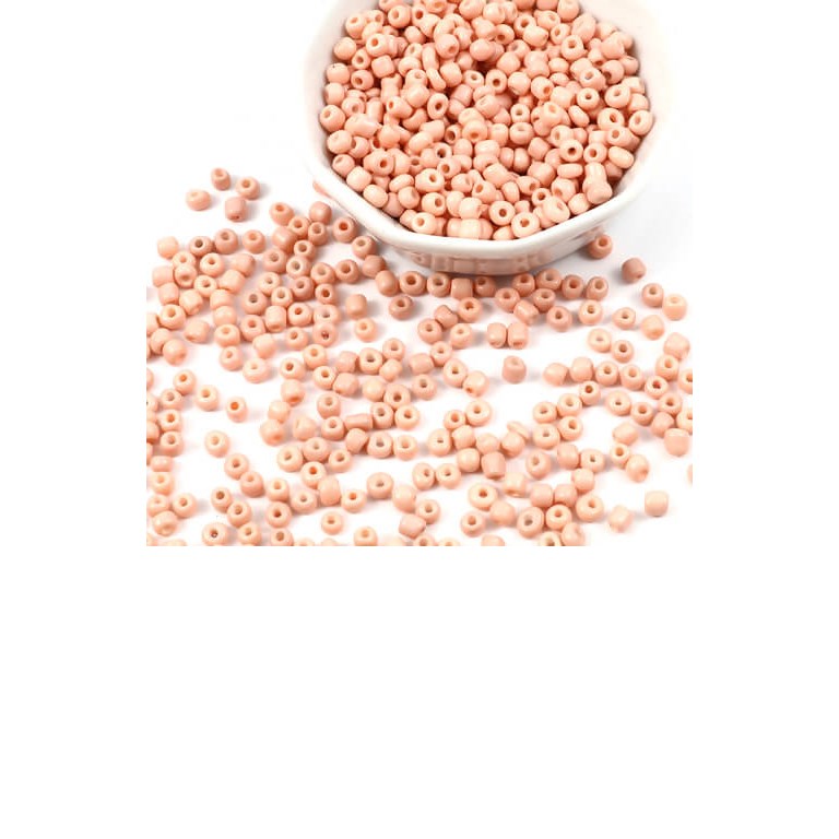 Glaspärlor - Seed Beads - 4mm - 100g - Cremerosa