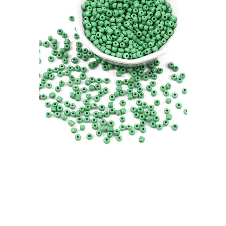 Glaspärlor - Seed Beads - 3mm - 50g - Grön