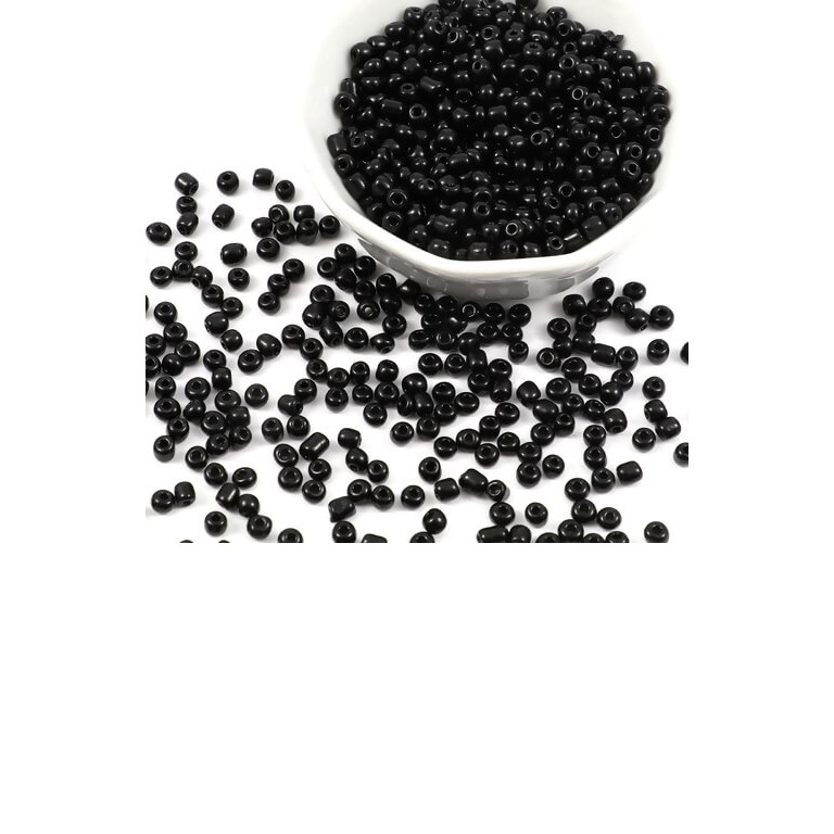 Glaspärlor - Seed Beads - 3mm - 50g - Svart