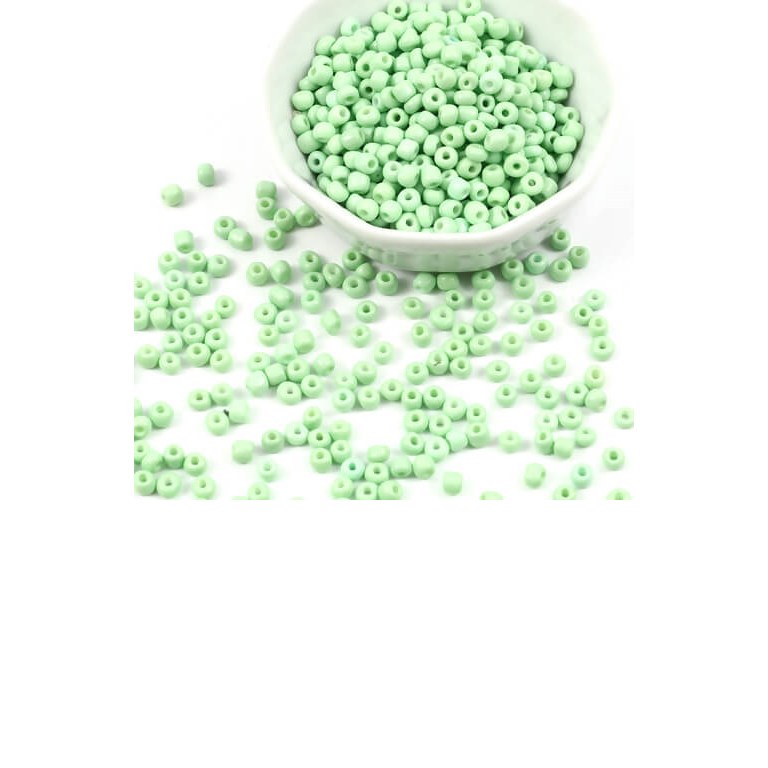 Glaspärlor - Seed Beads - 3mm - 50g - Mintgrön