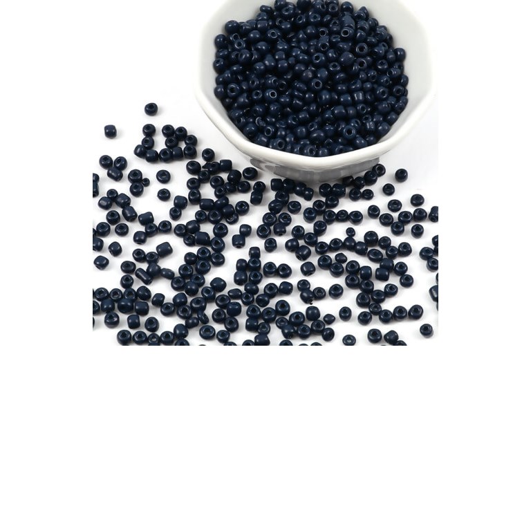 Glaspärlor - Seed Beads - 3mm - 50g - Nattblå
