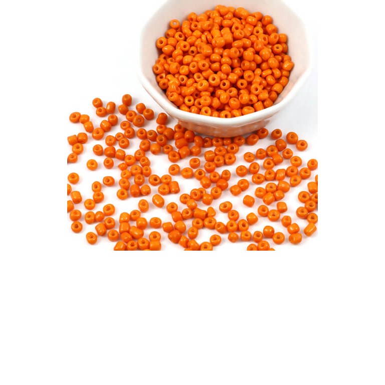 Glaspärlor - Seed Beads - 3mm - 50g - Orange