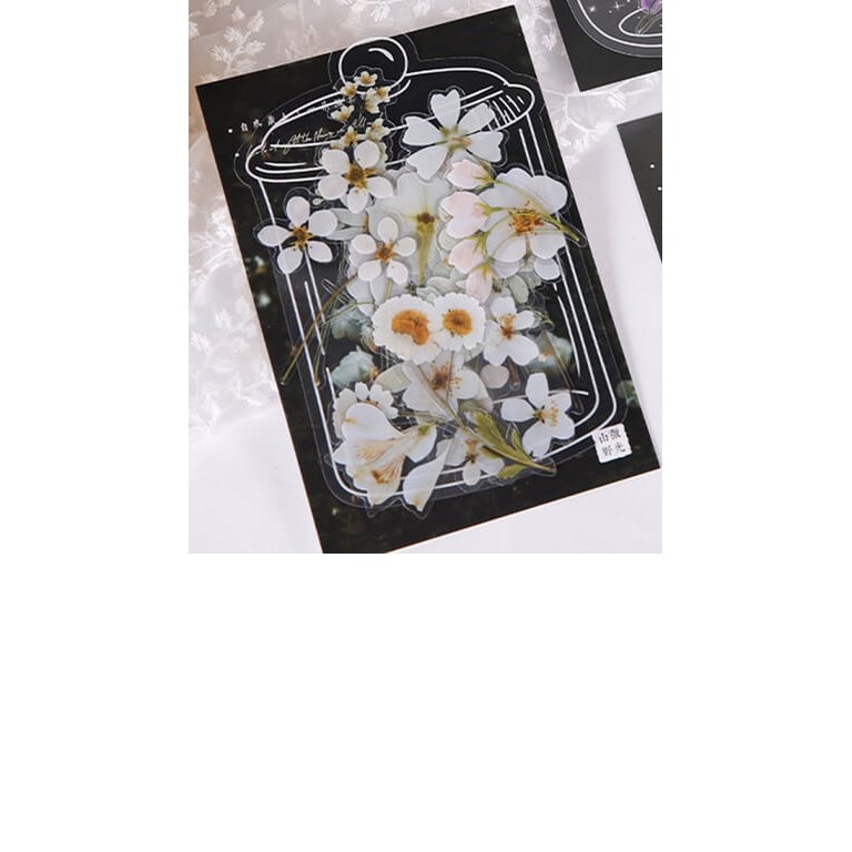 Stickers - Vita blommor - 40st