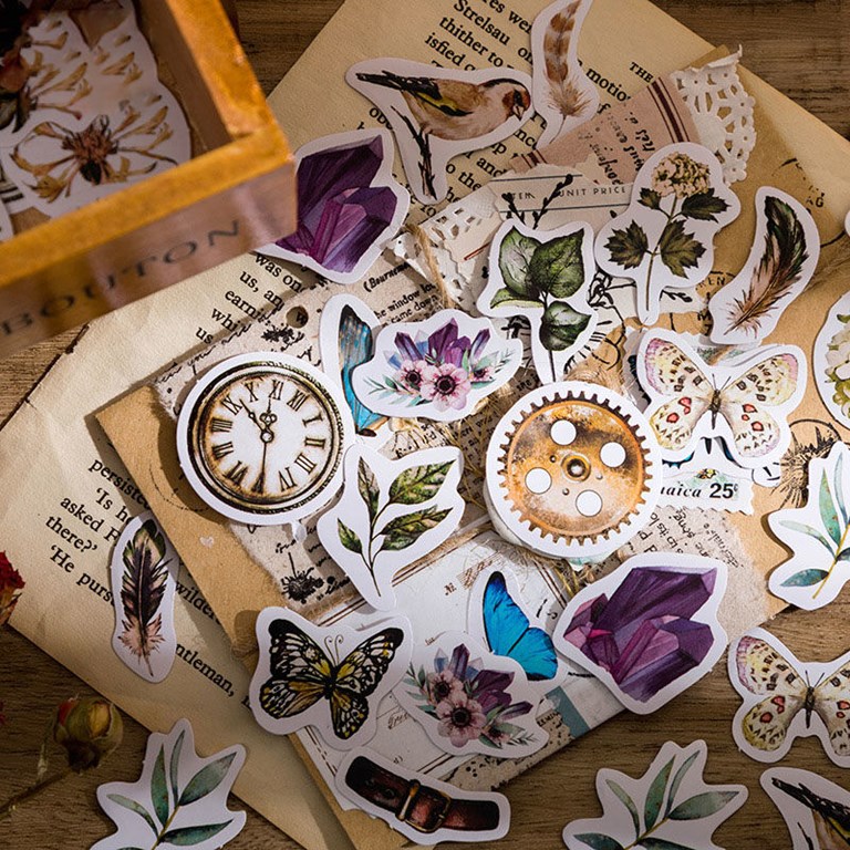 Stickers - Blommor & Fjärilar - 46st