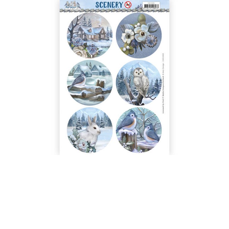 Die Cut Toppers - Scenery - Awesome Winter Circle