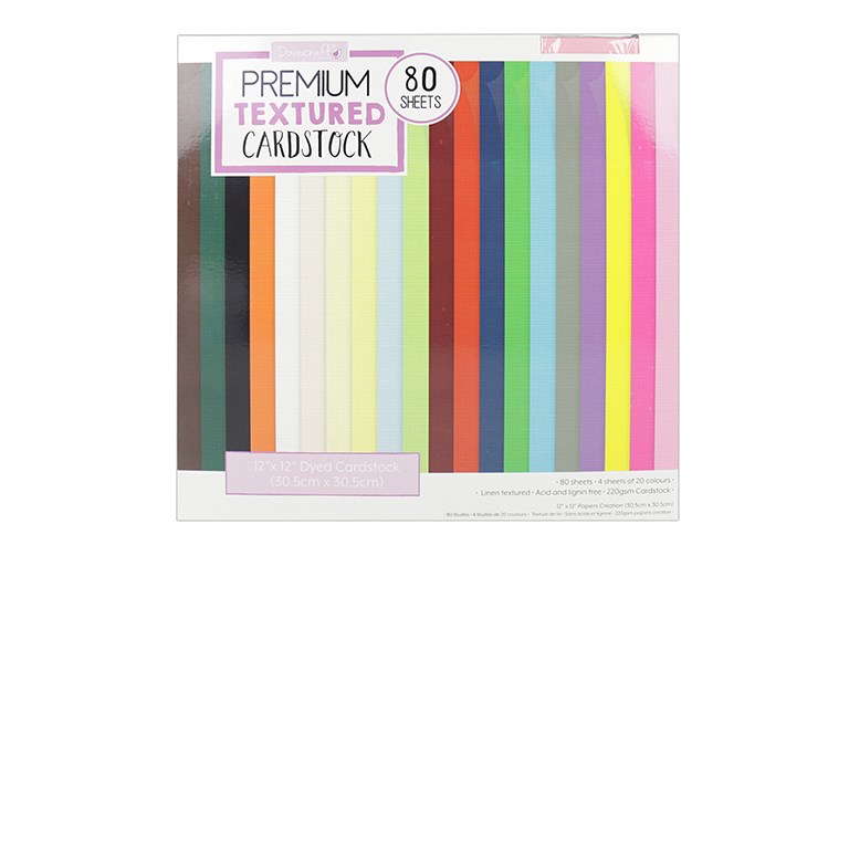 Cardstock - 30x30cm - Mixade färger - 80st ark