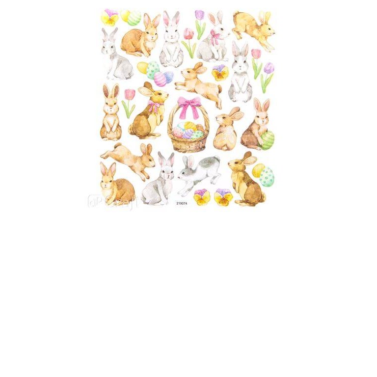 Ark med stickers 15x16,5cm - Easter Bunnies