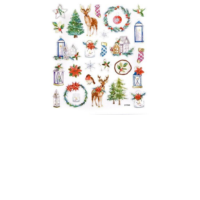 Ark med stickers 15x16,5cm - Christmas time