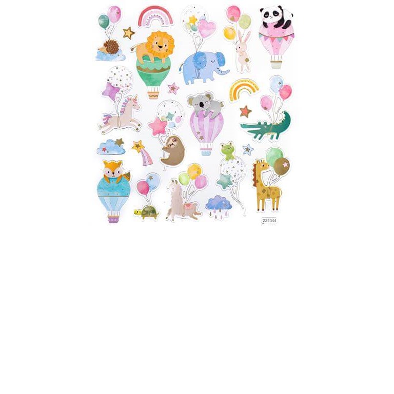 Ark med stickers 15x16,5cm - Party