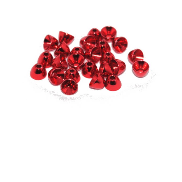 Coneheads - Metallic red - 4,0mm - 25st