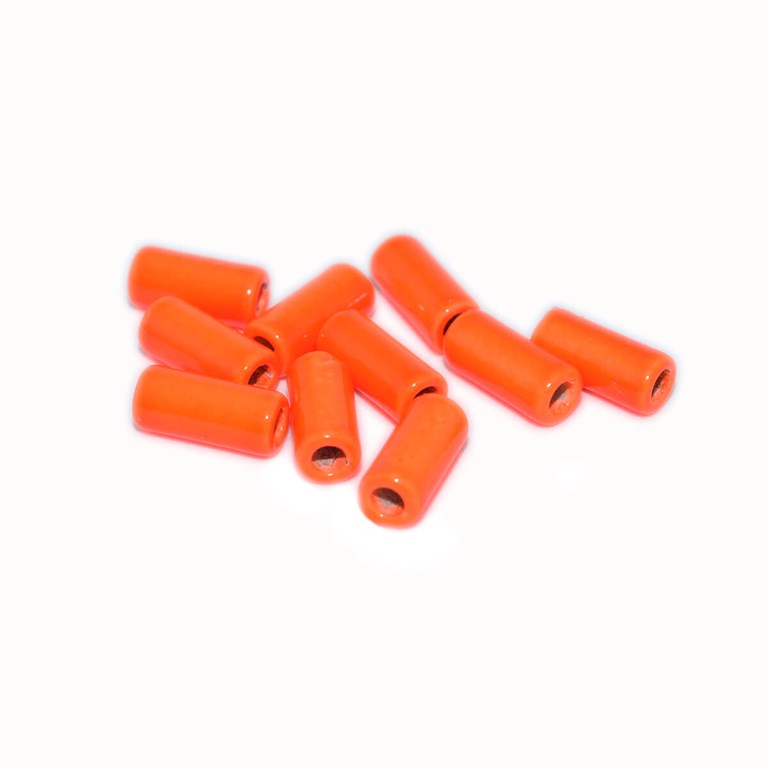 Mässingstuber - 7mm - 10st - Fluo Orange