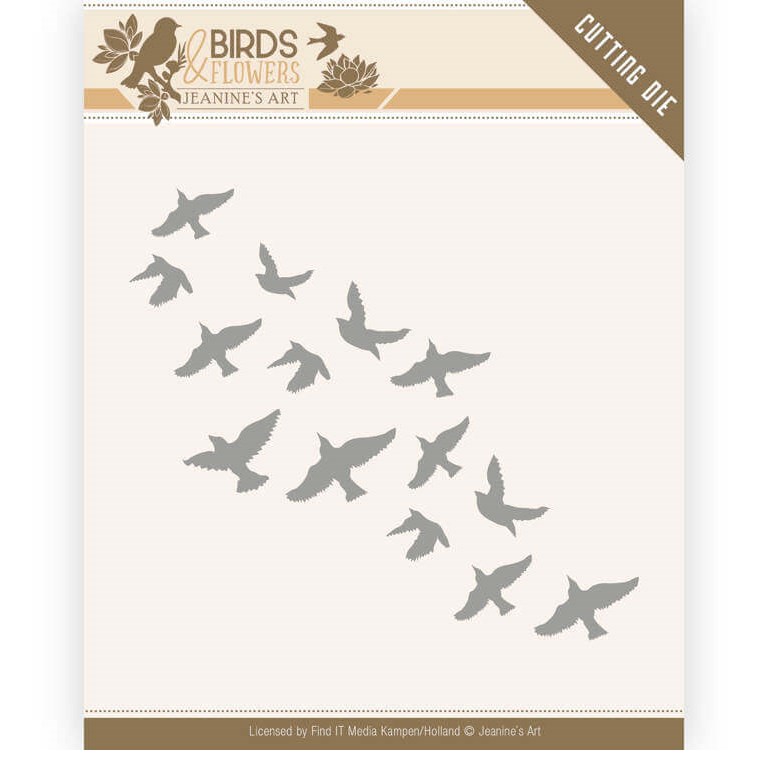 Jeanines Art Dies - Birds & Flowers - Flock of birds