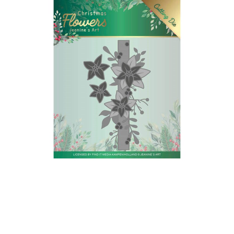 Jeanines Art Dies - Christmas Flowers - Poinsettia Border