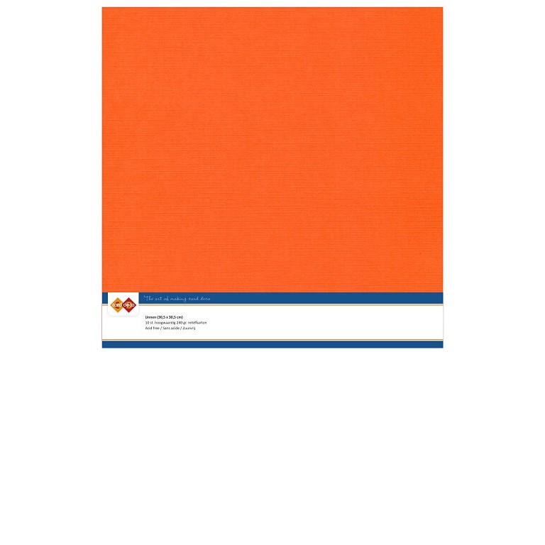 Cardstock - 30x30 cm - Orange  - 10st