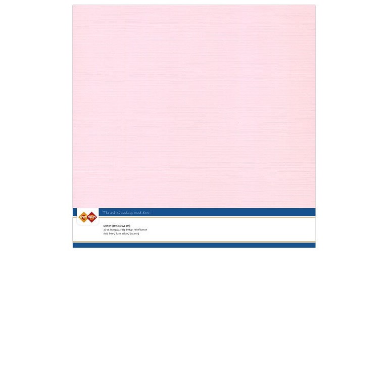 Cardstock - 30x30 cm - Ljus rosa - 10st