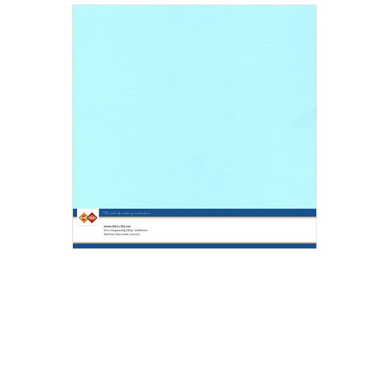 Cardstock - 30x30 cm - Ljusblå  - 10st