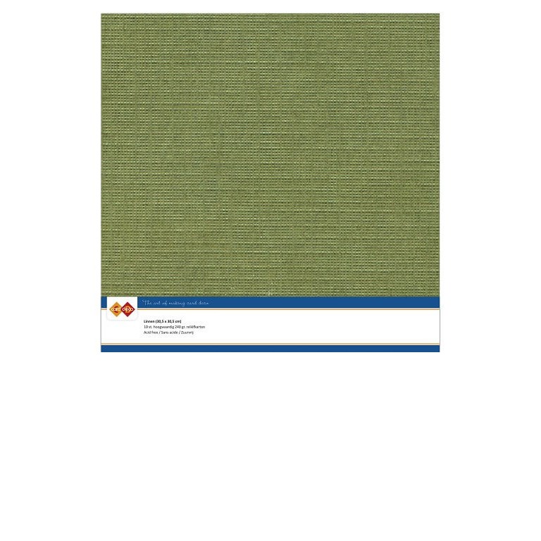 Cardstock - 30x30 cm - Mossgrön 2 - 10st