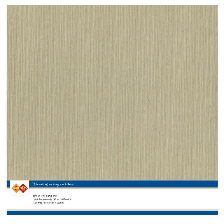 Cardstock - 30x30 cm - Taupe - 10st