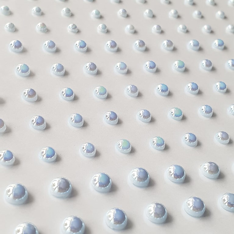 Metallic Pearls - 187st - Ljusblå - 3 storlekar