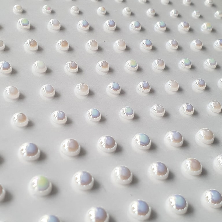 Metallic Pearls - 187st - Vit - 3 storlekar