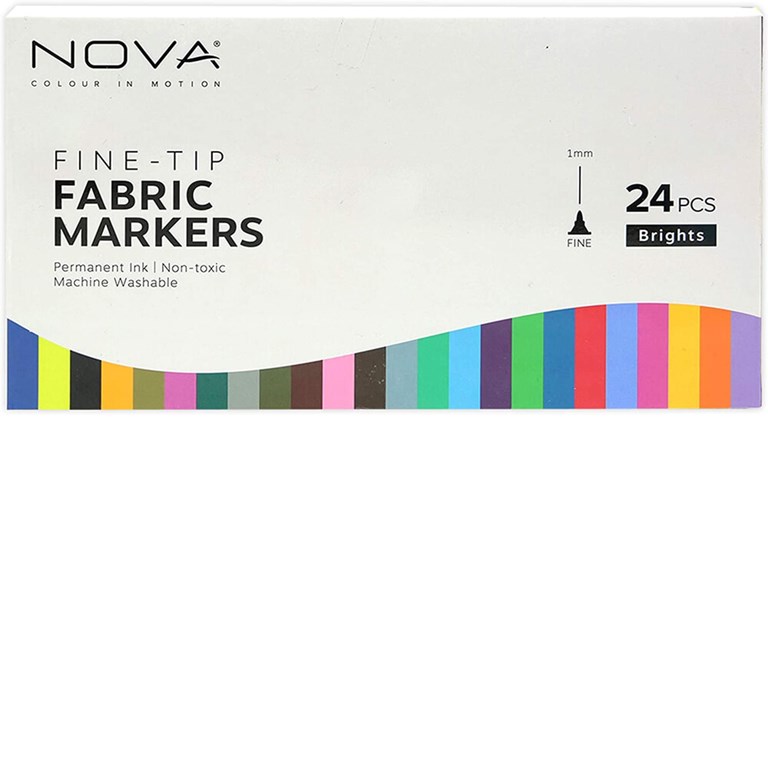 Fine Tip Fabric Markers - Permanent & Machine Washable.