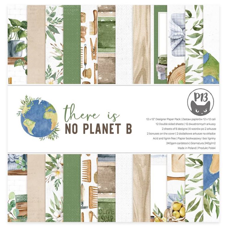 Scrapbookingpapper - 30x30 cm - There is no planet B