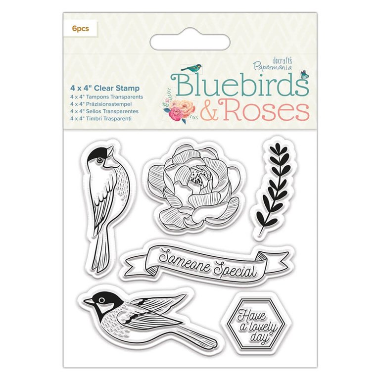 Clearstamps - Bluebirds & Roses - Birds