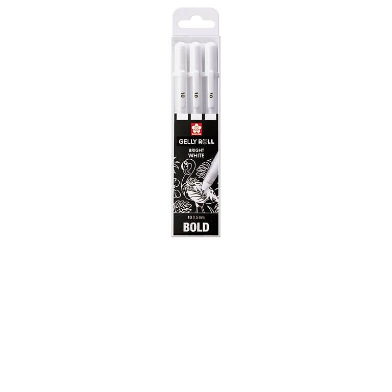 3-Pack - Gelly Roll Basic - Gel Pens 0,5mm - Vit