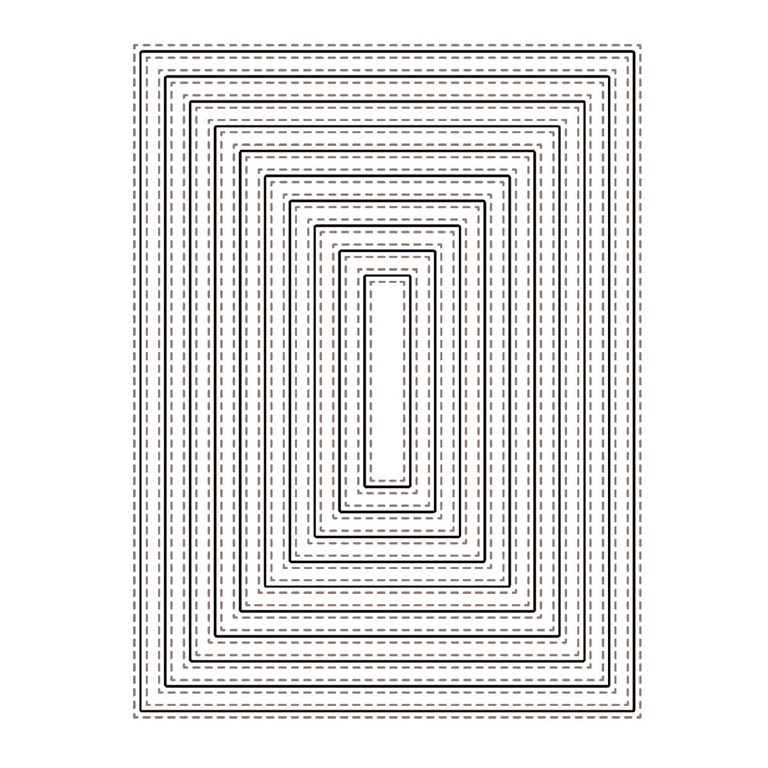 PY Hobby Dies - Rektanglar med dubbla stygn - 1x5cm till 12x16cm - 10st