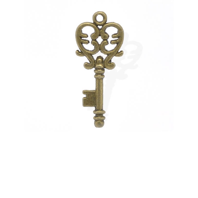 Storpack Charms - Nyckel (14407) - 50st - Antik Guld