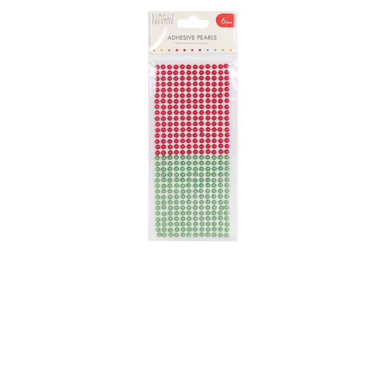 Simply Creative Pearls - Röda & Gröna - 6mm - 372st