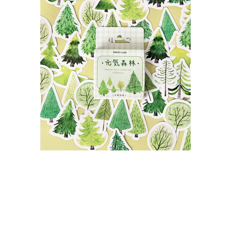 Stickers - Gröna träd - 45st
