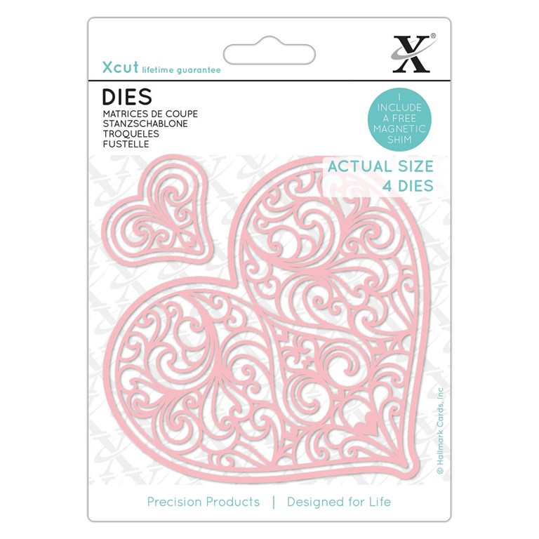 Xcut Dies - Hearts Swirls - 4st