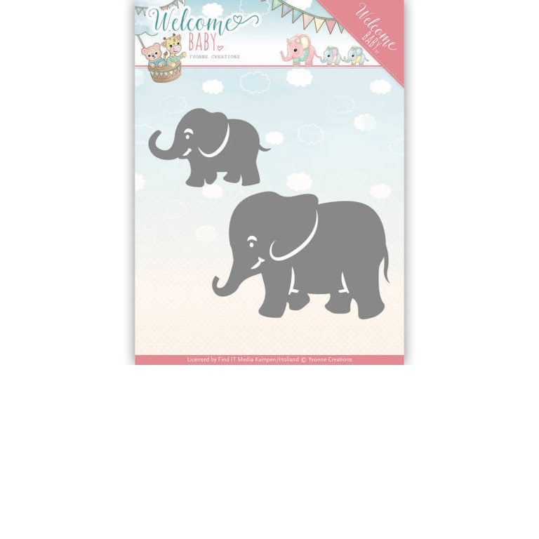 Yvonne Creations Die -  Welcome Baby - Little Elephants