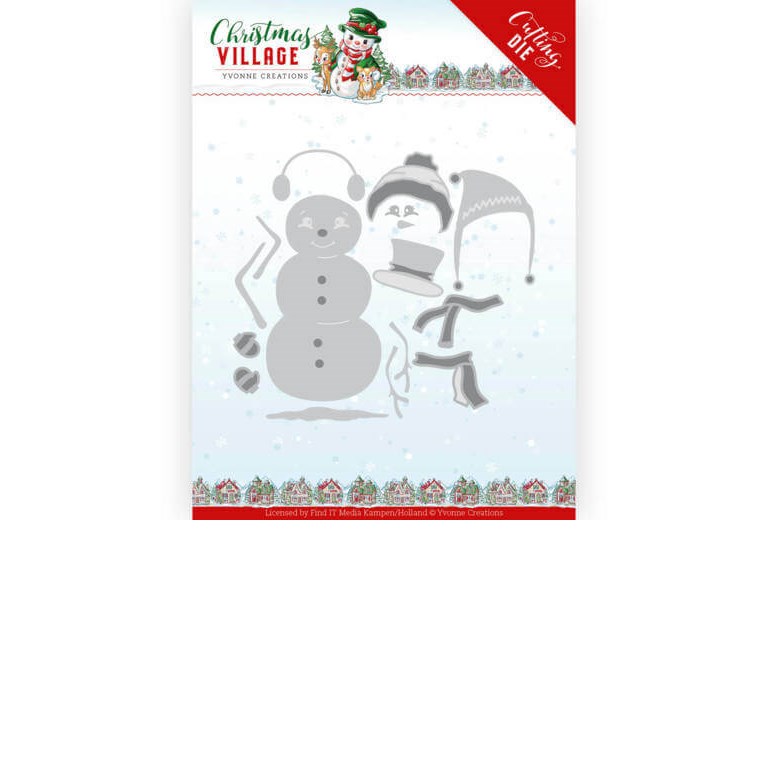 Yvonne Creations Die - Christmas Village - Build Up Snowman