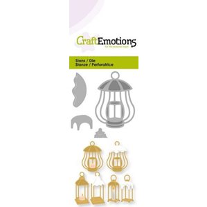 Craft Emotion Dies - 3 Lanterns with snow