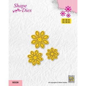 Nellie Snellen - Shape Die - Set of 3 - Flowers 7