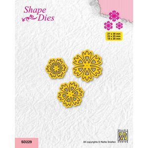 Nellie Snellen - Shape Die - Set of 3 - Flowers 8