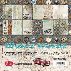 Paper pack - Craft & You - Man´s World - 30x30cm