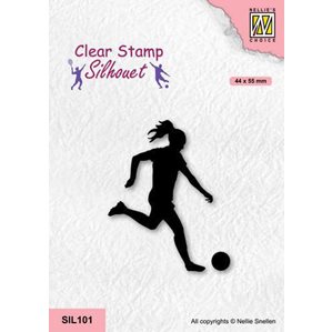 Clearstamps - Silouette Sport - Kvinnlig fotbollsspelare
