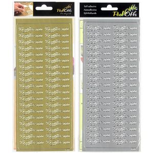 Peel-Off Stickers - Vi gifter oss - Guld