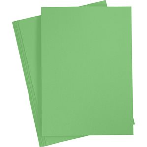 Slät Cardstock - A4 - Gräsgrön - 20st - 180g